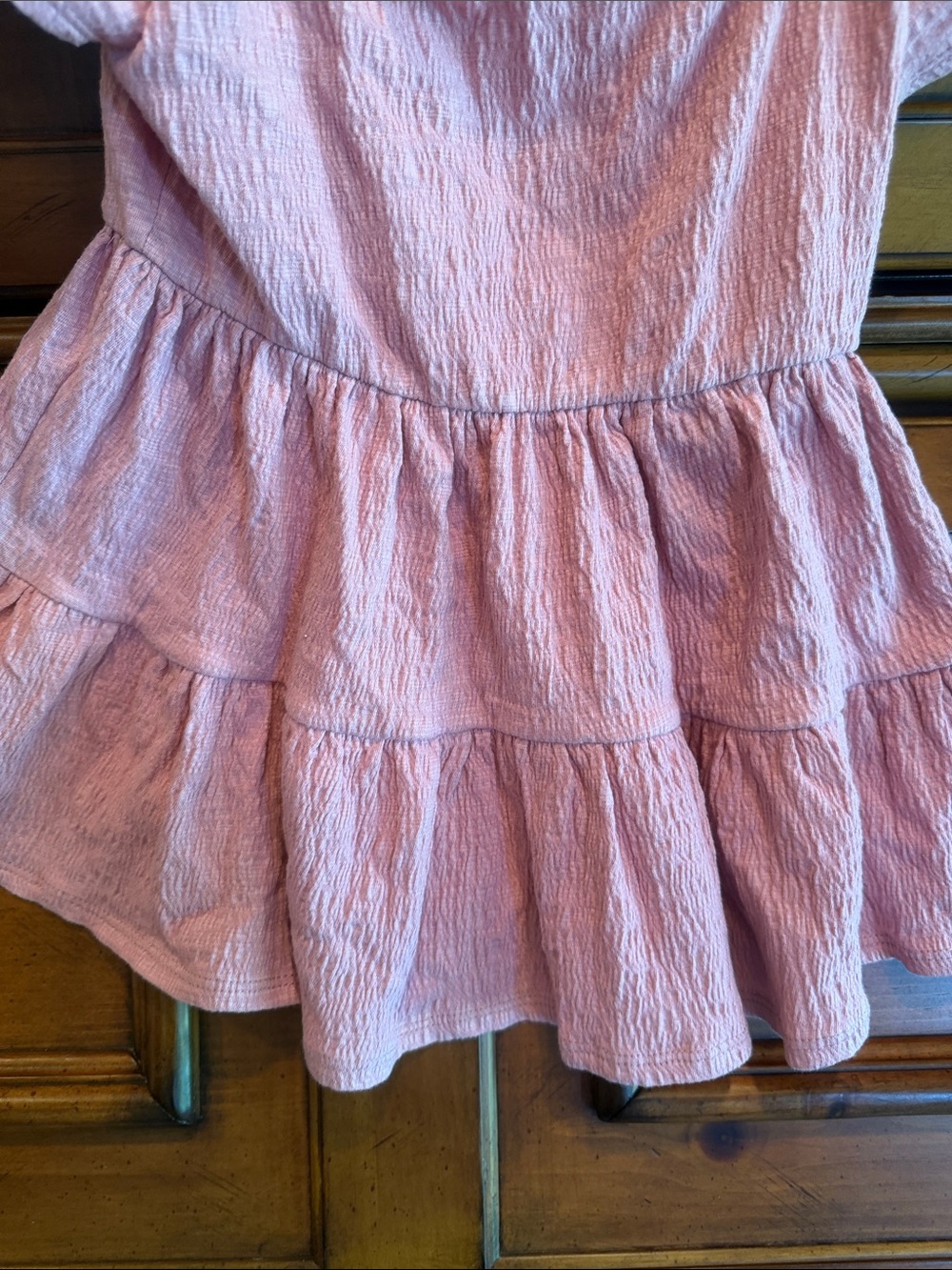 Altar'd State Pink Textured Square-Neck Tiered Tank - Picture 3 of 5
